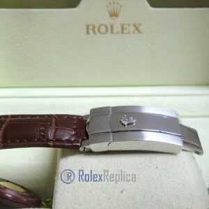 rolex replica daydate white gold charry strip leather orologio replica copia imitazione