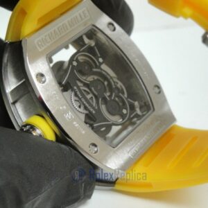 richard mille replica RM038 bubba watson skeletron yellow limited edition strip rubber-b