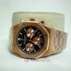 audemars piguet replica chrono royal oak leo messi rose gold black dial imitazione copia
