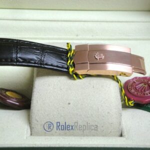 rolex replica daydate rose gold argentèè strip leather orologio replica copia imitazione