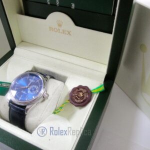 rolex replica cellini date blue dial orologio replica cinturino pelle