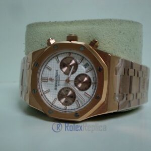audemars piguet replica chrono royal oak leo messi rose gold white dial panda imitazione copia