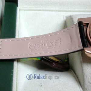 rolex replica daydate rose gold argentèè strip leather orologio replica copia imitazione