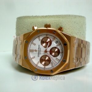 audemars piguet replica chrono royal oak leo messi rose gold white dial panda imitazione copia
