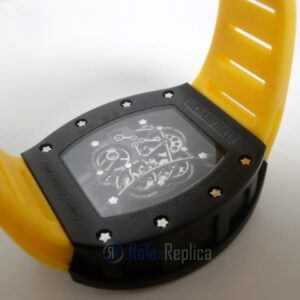 richard mille replica RM61-01 baby blake skeletron yellow limited edition strip rubber-b