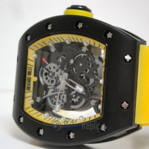richard mille replica RM61-01 baby blake skeletron yellow limited edition strip rubber-b