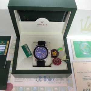 rolex replica yacht master I strip rubber-b dial blue basilea