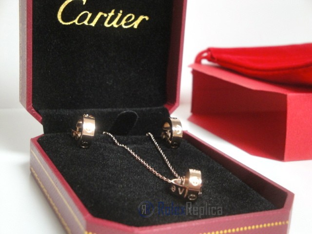 Cartier replica gioiello collier completo di orecchini love rose gold