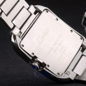 Cartier replica tank americaine acciaio brillantini bezel orologio imitazione perfetta