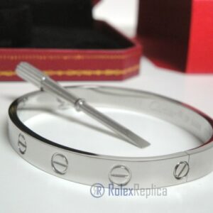 Cartier replica gioiello bracciale love oro bianco