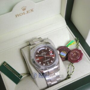 rolex replica daydate ll acciaio cherry dial oyster orologio replica copia imitazione