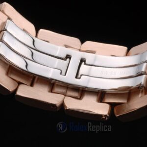Cartier replica tank americaine rose gold white dial brillantini bezel orologio imitazione perfetta