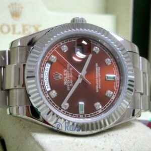 rolex replica daydate ll acciaio cherry dial oyster orologio replica copia imitazione
