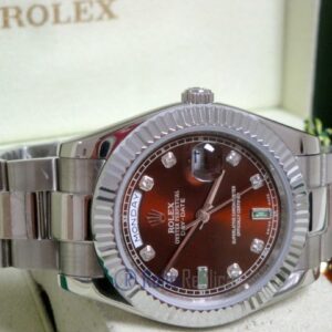 rolex replica daydate ll acciaio cherry dial oyster orologio replica copia imitazione