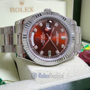 rolex replica daydate ll acciaio cherry dial oyster orologio replica copia imitazione