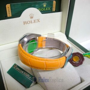 rolex replica datejust acciaio oyster perpetual yellow dial leather orologio imitazione