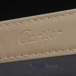 Cartier replica tank americaine rose gold strip leather green orologio imitazione perfetta