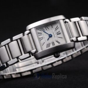 Cartier replica tank francaise acciaio white dial orologio imitazione perfetta