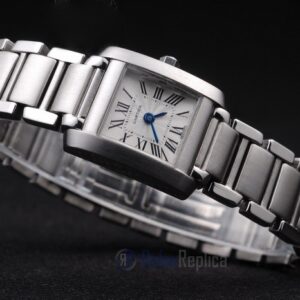 Cartier replica tank francaise acciaio white dial orologio imitazione perfetta