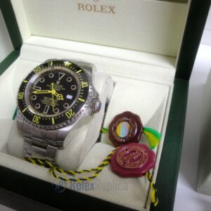 rolex replica deepsea seadweller acciaio black out yellow edition orologio replica