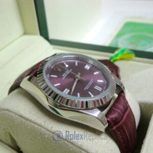 rolex replica datejust acciaio oyster perpetual red grape leather orologio imitazione