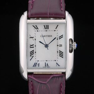 Cartier replica tank americaine acciaio strip leather cherry orologio imitazione perfetta