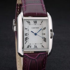 Cartier replica tank americaine acciaio strip leather cherry orologio imitazione perfetta