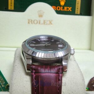 rolex replica datejust acciaio oyster perpetual red grape leather orologio imitazione