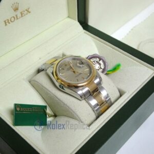 rolex replica datejust acciaio oro oyster grey dial barrette orologio imitazione