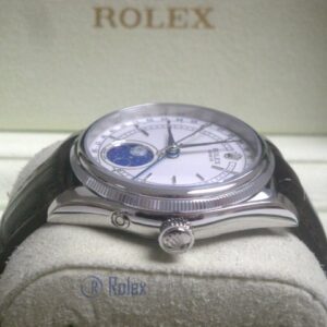rolex replica cellini moonphase white dial orologio replica cinturino pelle
