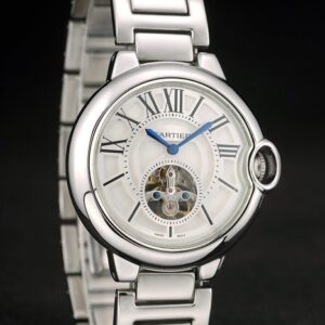 Cartier replica ballon bleu acciaio tourbillon white dial orologio imitazione perfetta