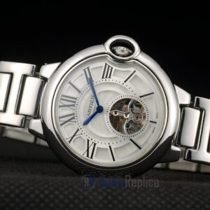 Cartier replica ballon bleu acciaio tourbillon white dial orologio imitazione perfetta