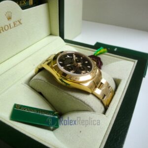 Rolex replica Daytona Yellow Gold 116528 Black Baton Dial orologio copia
