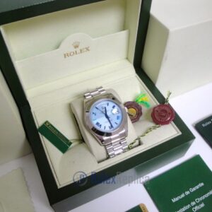 rolex replica daydate ll acciaio sky dial strip president orologio replica copia imitazione