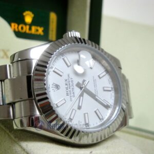 rolex replica datejust acciaio oyster white dial orologio imitazione