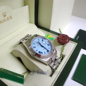 rolex replica daydate ll acciaio sky dial strip president orologio replica copia imitazione