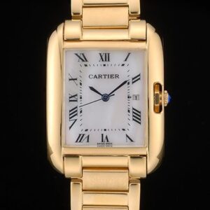 Cartier replica tank americaine oro giallo white dial orologio imitazione perfetta