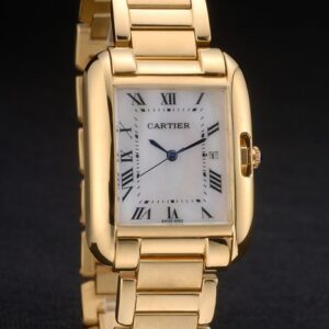 Cartier replica tank americaine oro giallo white dial orologio imitazione perfetta