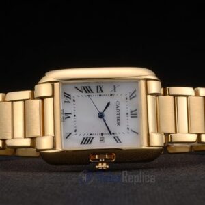 Cartier replica tank americaine oro giallo white dial orologio imitazione perfetta