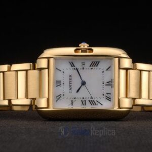 Cartier replica tank americaine oro giallo white dial orologio imitazione perfetta