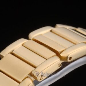 Cartier replica tank americaine oro giallo white dial orologio imitazione perfetta