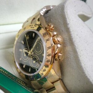 Rolex replica Daytona Yellow Gold 116528 Black Baton Dial orologio copia