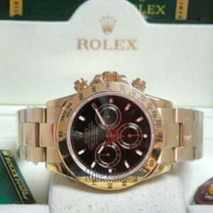 Rolex replica Daytona Yellow Gold 116528 Black Baton Dial orologio copia