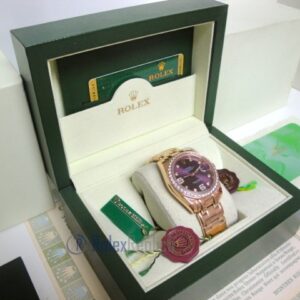 rolex replica pearlmaster rose gold red grape diamond bezel orologio imitazione