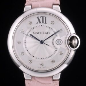 Cartier replica ballon bleu acciaio strip leather pink orologio imitazione perfetta
