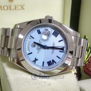 rolex replica daydate ll acciaio sky dial strip president orologio replica copia imitazione