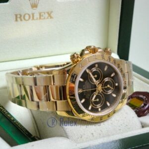 Rolex replica Daytona Yellow Gold 116528 Black Baton Dial orologio copia