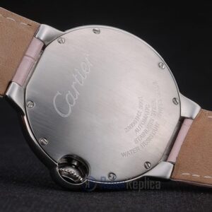 Cartier replica ballon bleu acciaio strip leather pink orologio imitazione perfetta