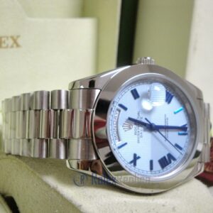 rolex replica daydate ll acciaio sky dial strip president orologio replica copia imitazione