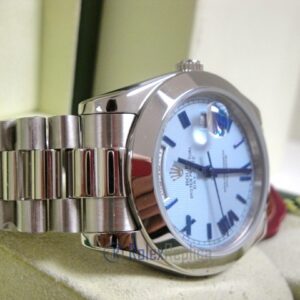 rolex replica daydate ll acciaio sky dial strip president orologio replica copia imitazione